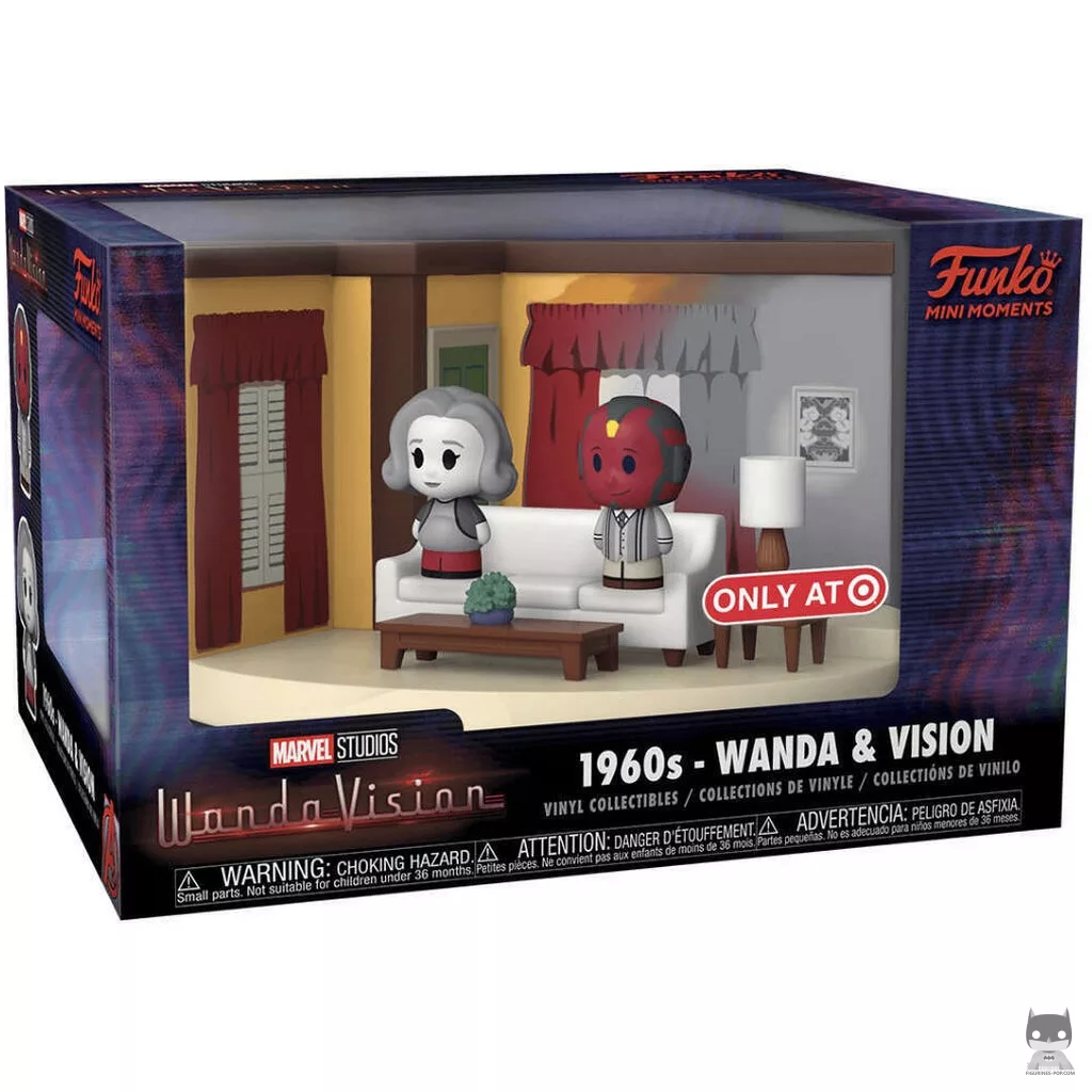 Figura Funko Pop! Años 1960 - Wanda y Visión en su caja