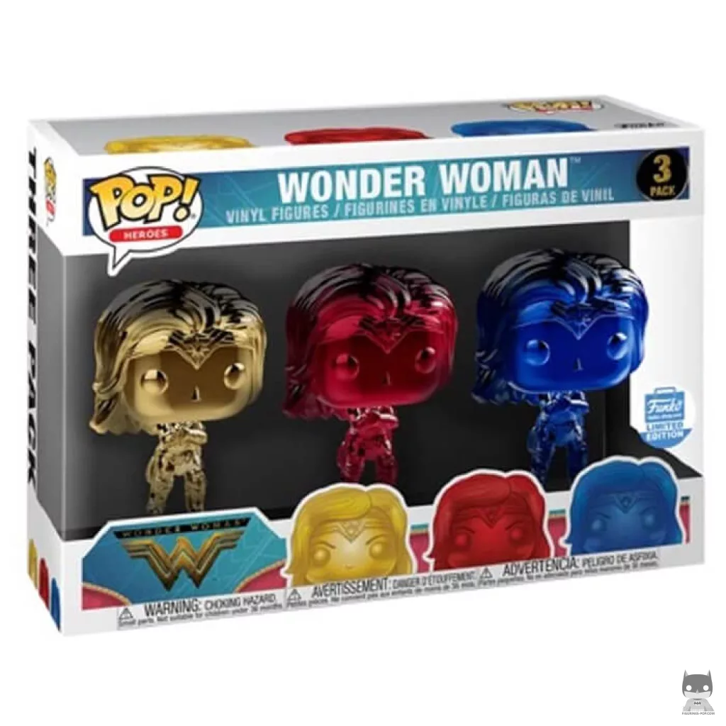 Figura Funko Pop! Wonder Woman (Cromado) en su caja