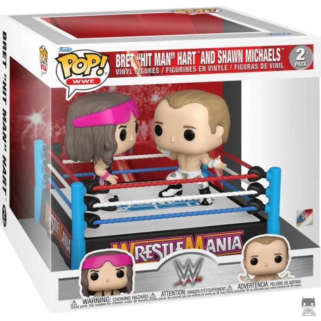 Figura Funko Pop! Bret "Hit Man" Hart & Shawn Michaels en su caja