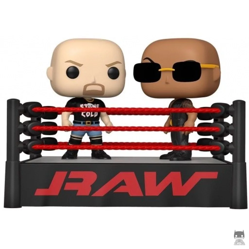 Figura Funko Pop! The Rock vs "Stone Cold" Steve Austin en el ring (WWE)