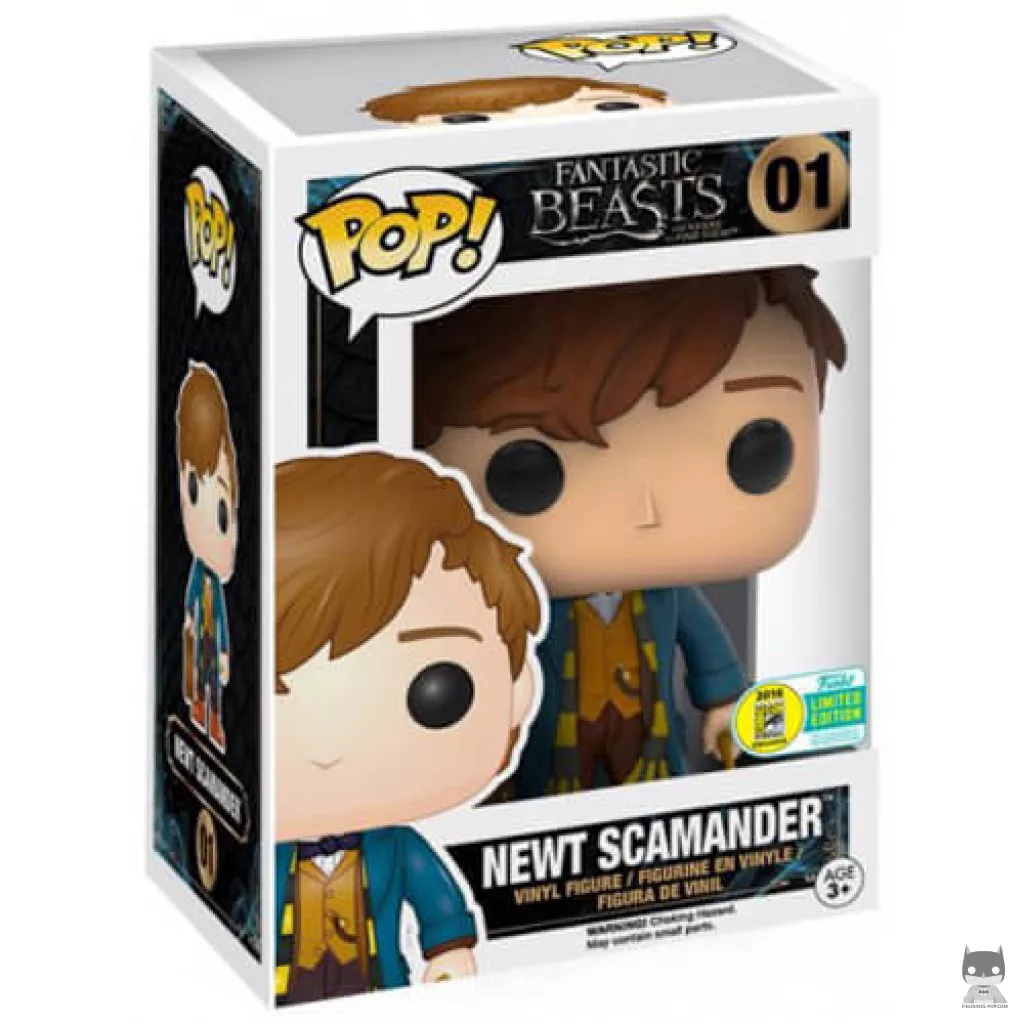 Figura Funko Pop! Newt Scamander con maleta en su caja