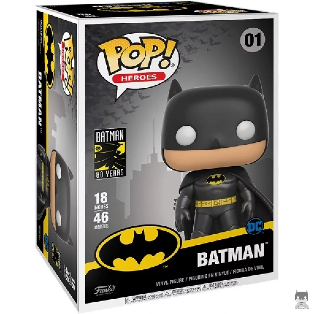 Figura Funko Pop! Batman (Supersized 18'') en su caja