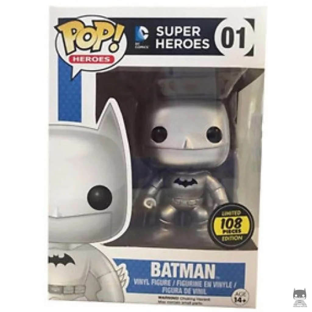 Figura Funko Pop! Batman (Plateado) en su caja