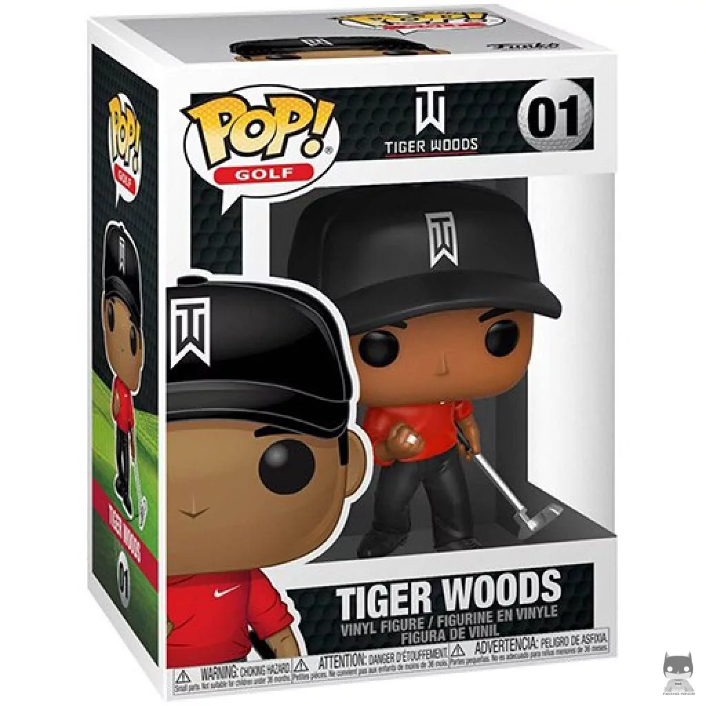 Figura Funko Pop! Tiger Woods en su caja