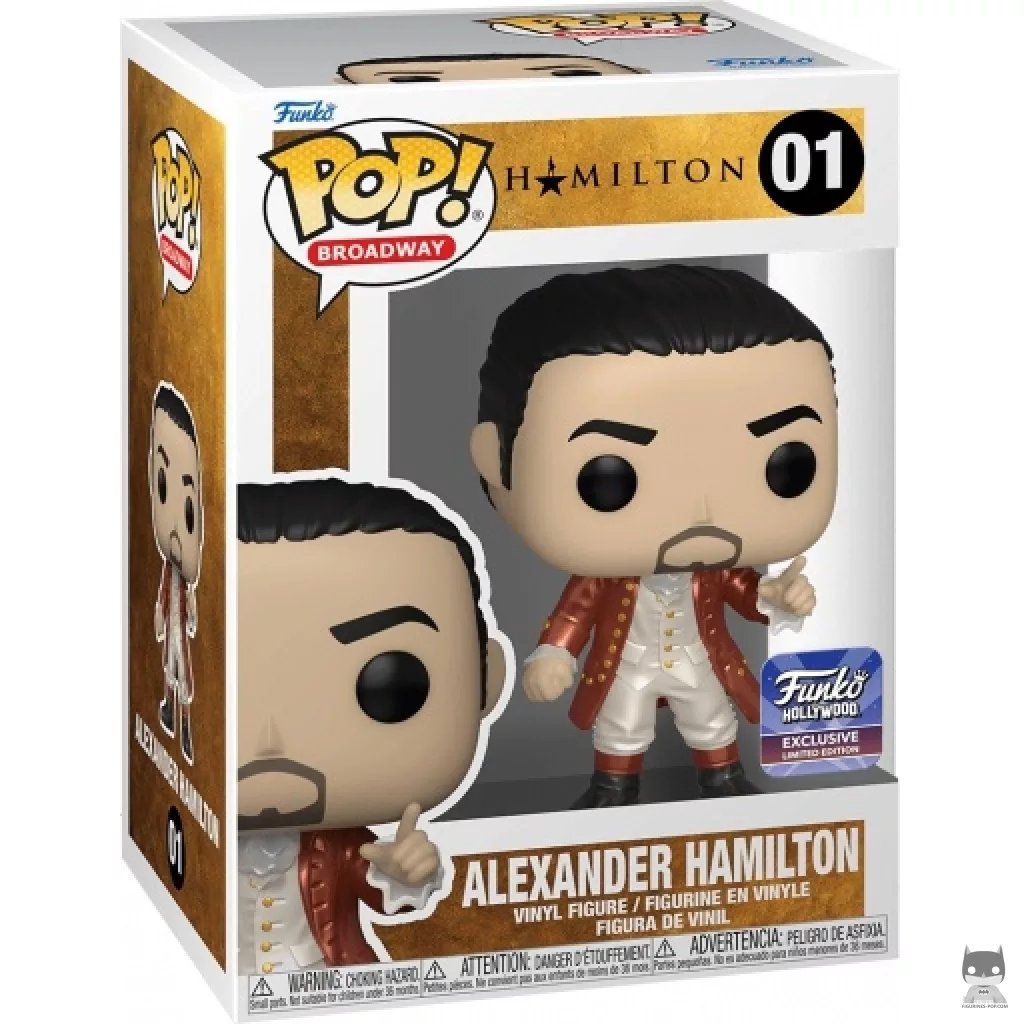 Figura Funko Pop! Alexander Hamilton (Metalizado) en su caja