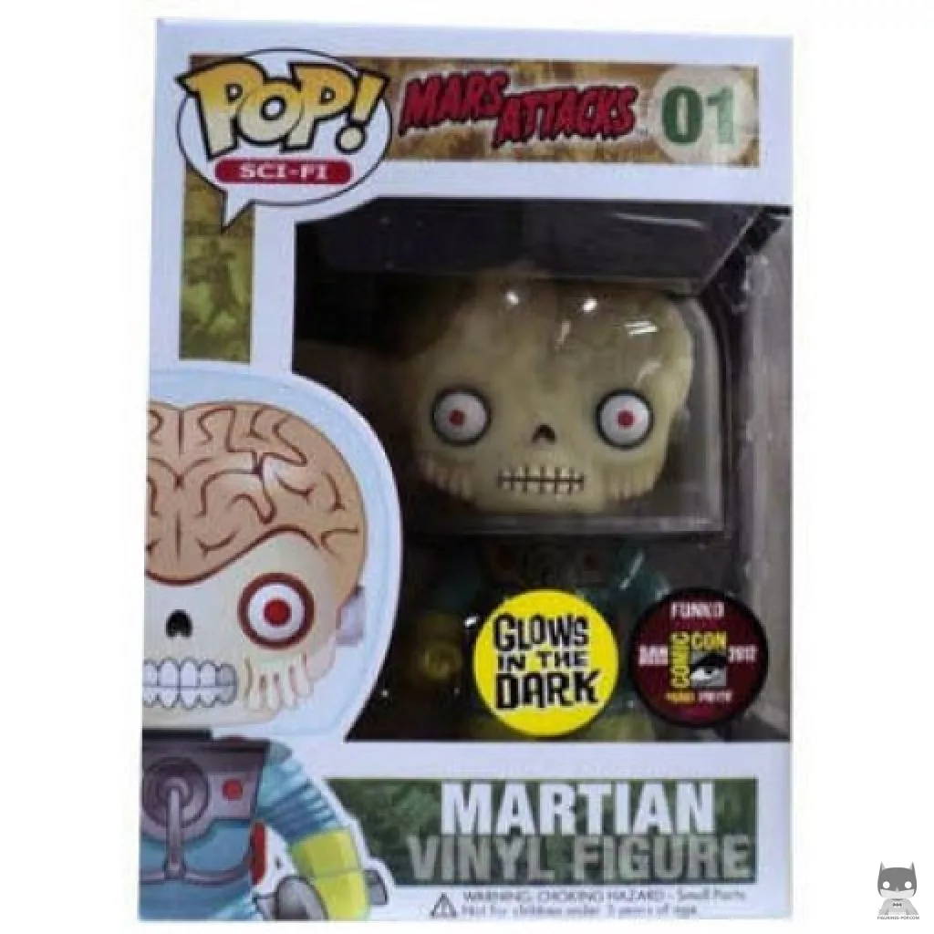 Figura Funko Pop! Marciano (Brilla en la oscuridad) en su caja