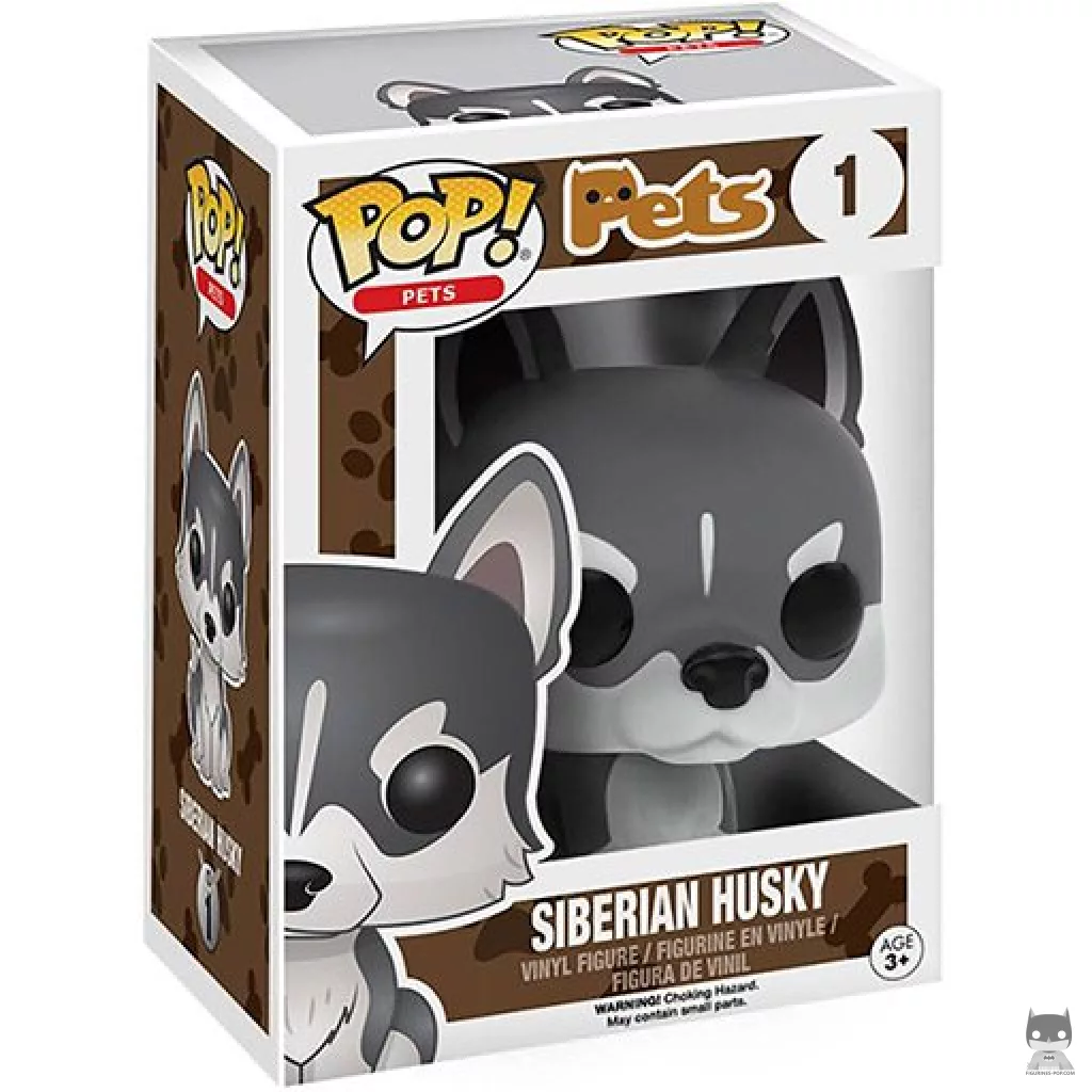 Figura Funko Pop! Husky siberiano en su caja