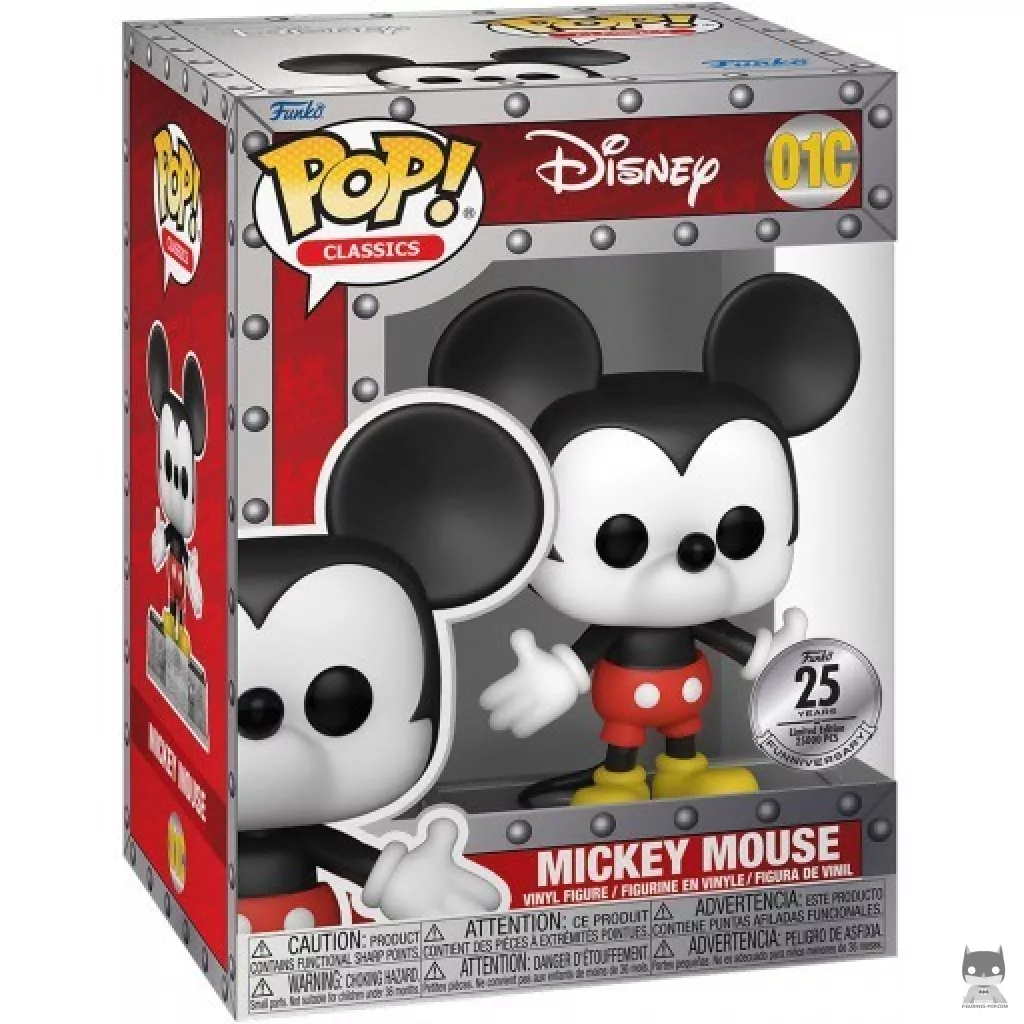 Figura Funko Pop! Mickey Mouse (Especial 25 años) en su caja