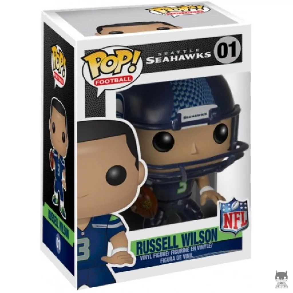 Figura Funko Pop! Russell Wilson en su caja