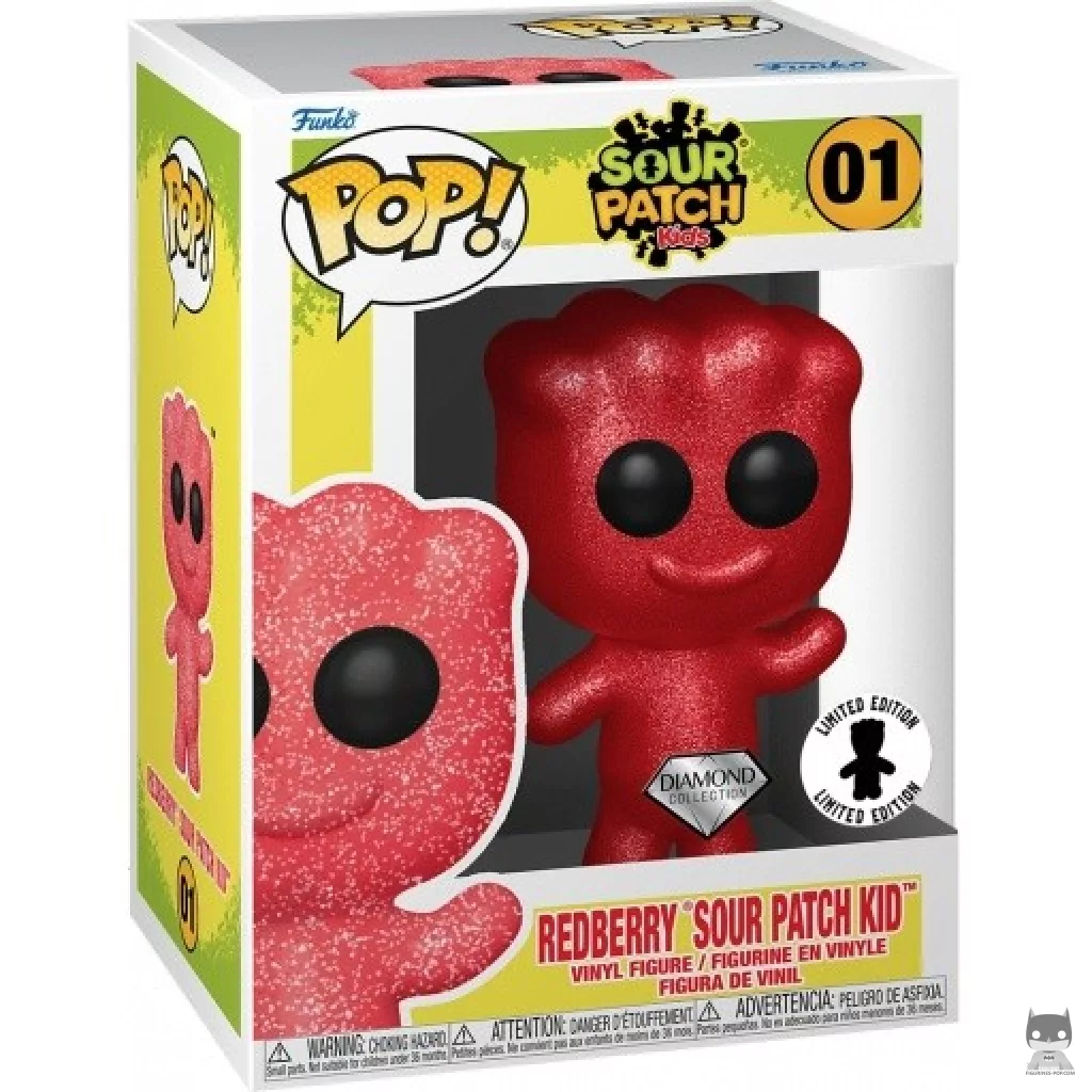 Figura Funko Pop! Redberry Sour Patch Kid (Purpurina de diamante) en su caja