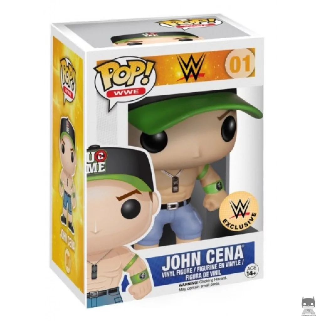 Figura Funko Pop! John Cena (con gorra verde) en su caja