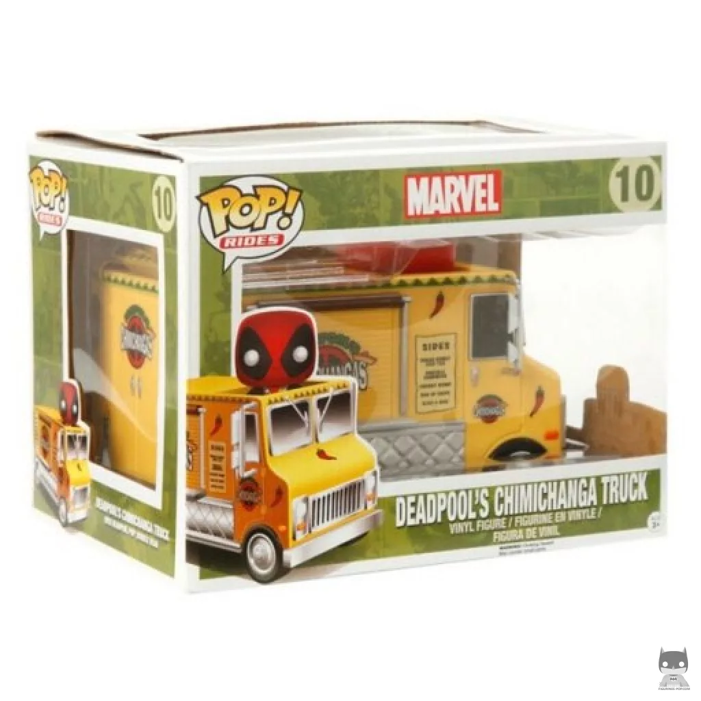 Figura Funko Pop! Deadpool con el camión de chimichangas (Rojo) en su caja