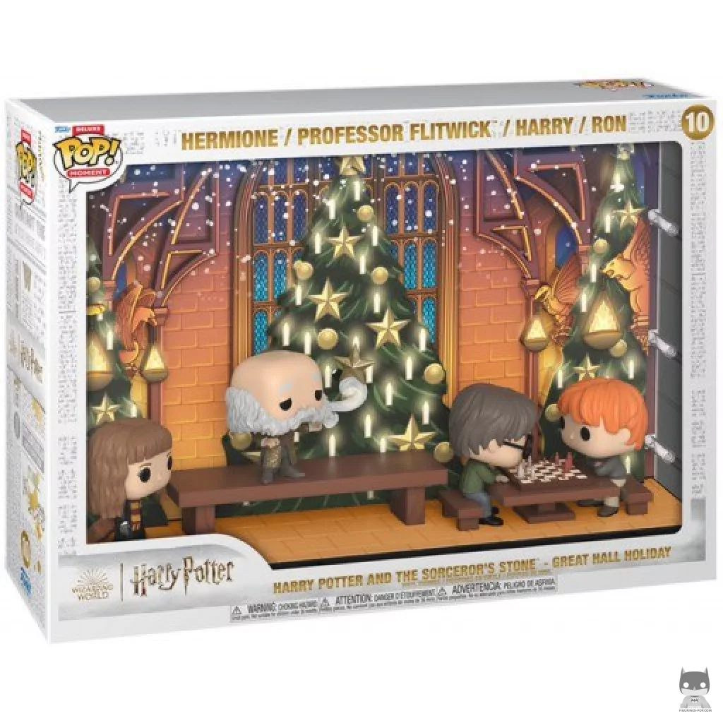 Figura Funko Pop! Harry Potter y la piedra filosofal - Navidad en el Gran Comedor en su caja