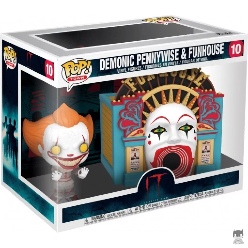 Figura Funko Pop! Pennywise demoníaco & casa de la risa en su caja