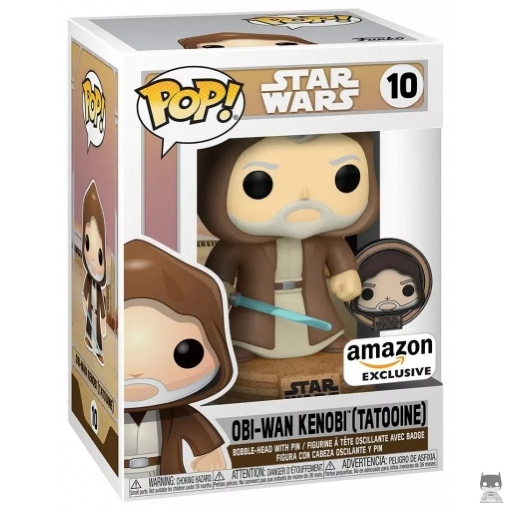 Figura Funko Pop! Obi-Wan Kenobi en Tatooine en su caja