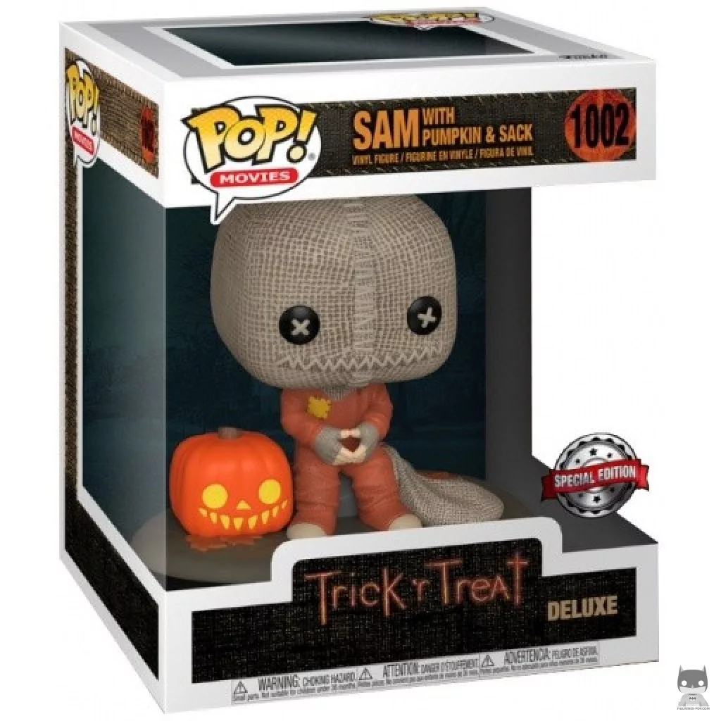 Figura Funko Pop! Sam con calabaza y saco en su caja
