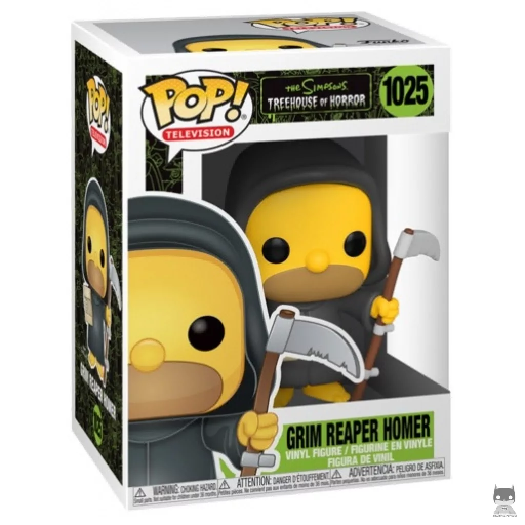 Figura Funko Pop! Homer muerte con guadaña en su caja