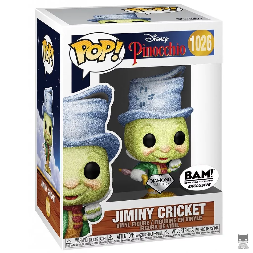 Figura Funko Pop! Pepito Grillo (Purpurina de diamante) en su caja