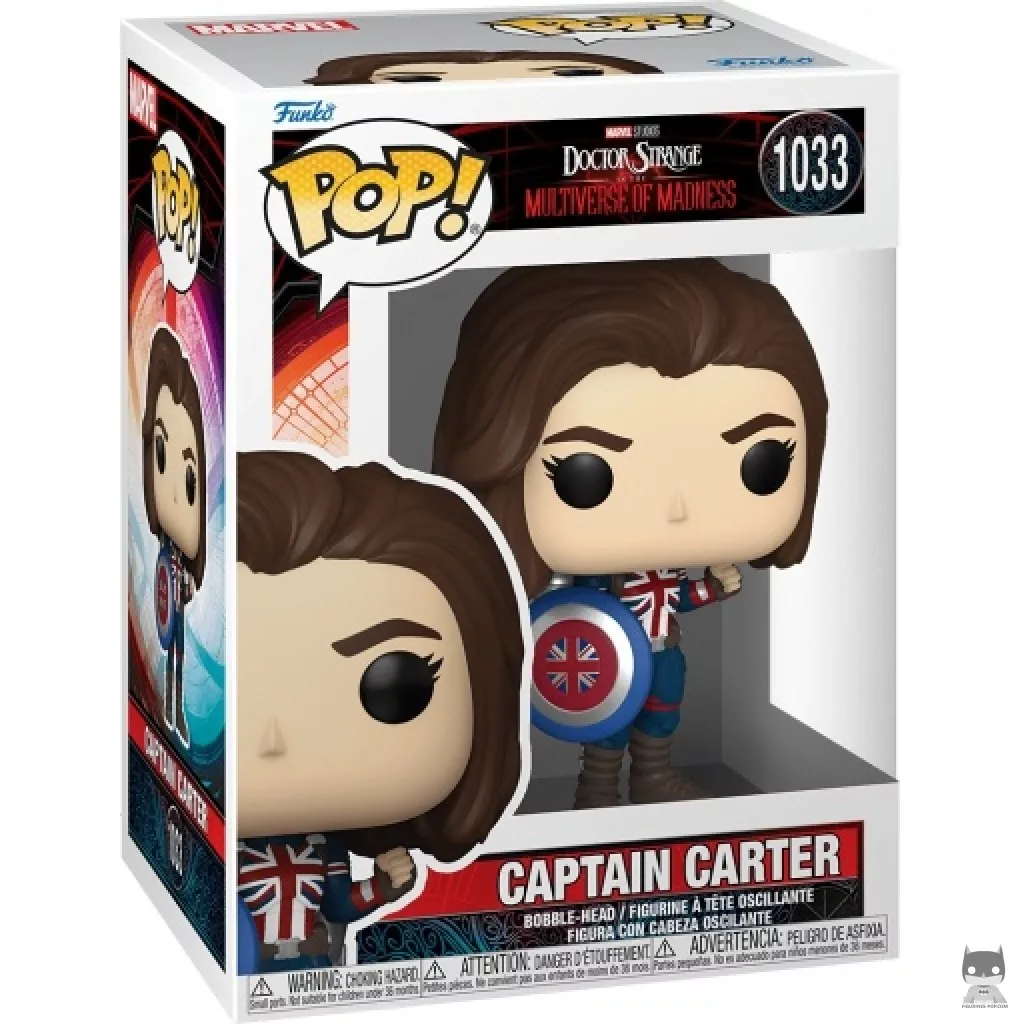 Figura Funko Pop! Capitana Carter en su caja
