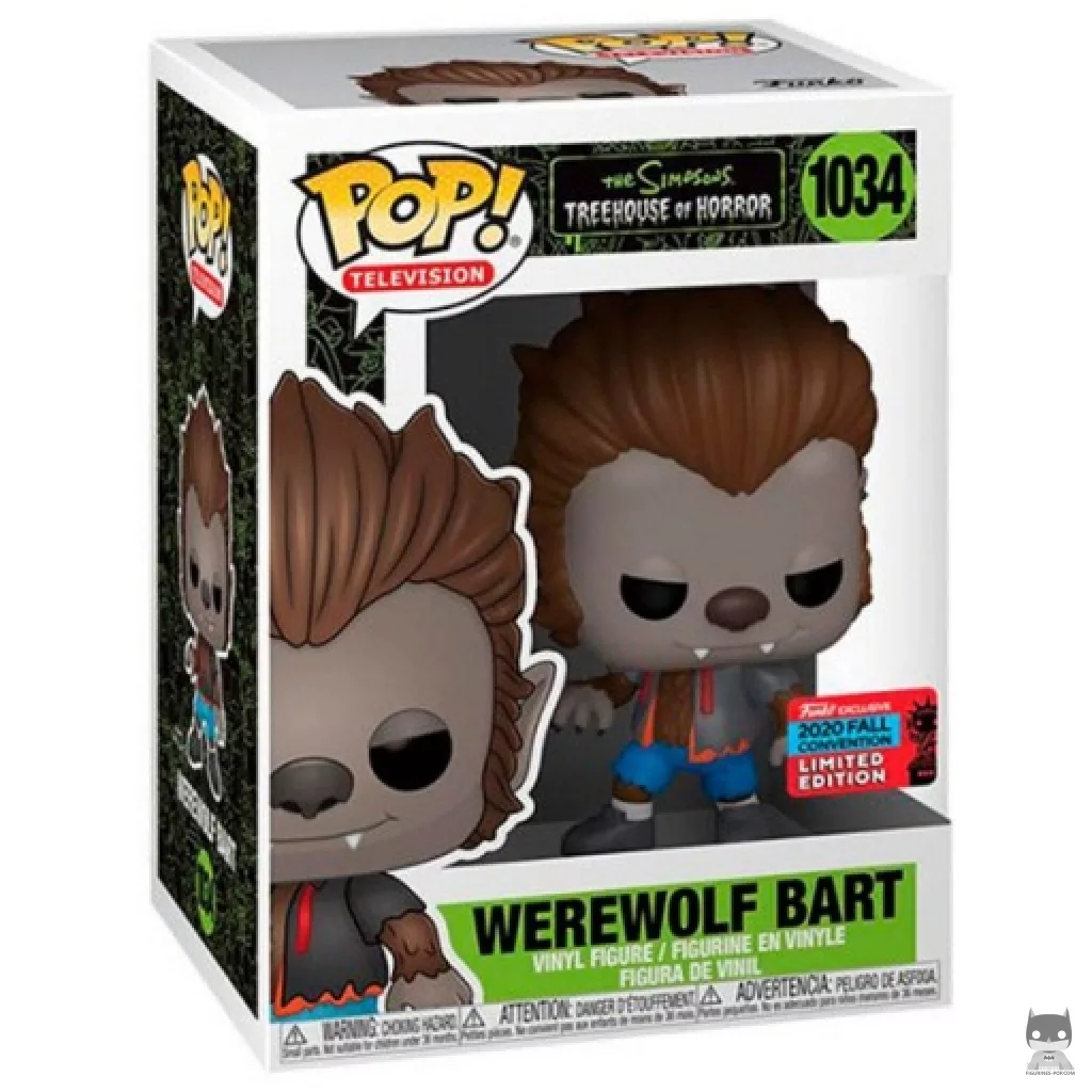 Figura Funko Pop! Bart hombre lobo en su caja