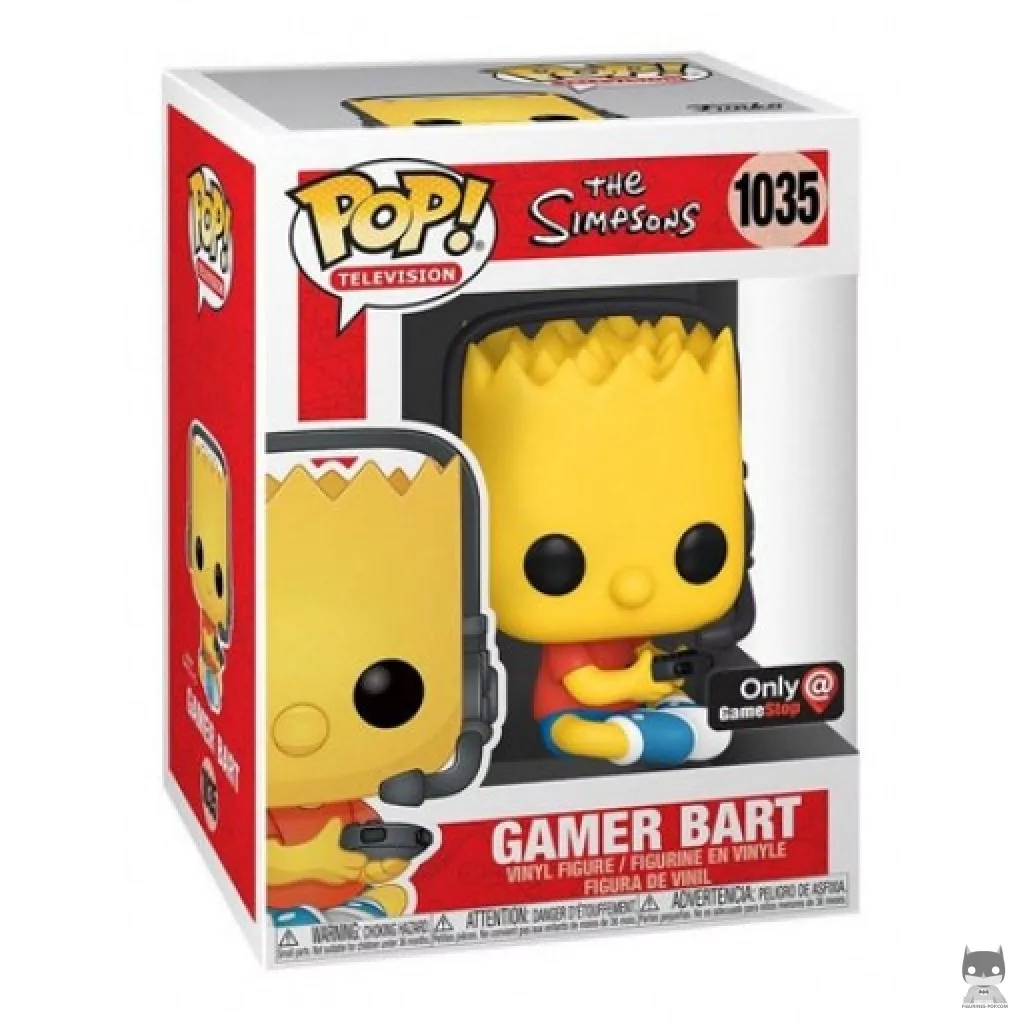 Figura Funko Pop! Bart gamer en su caja