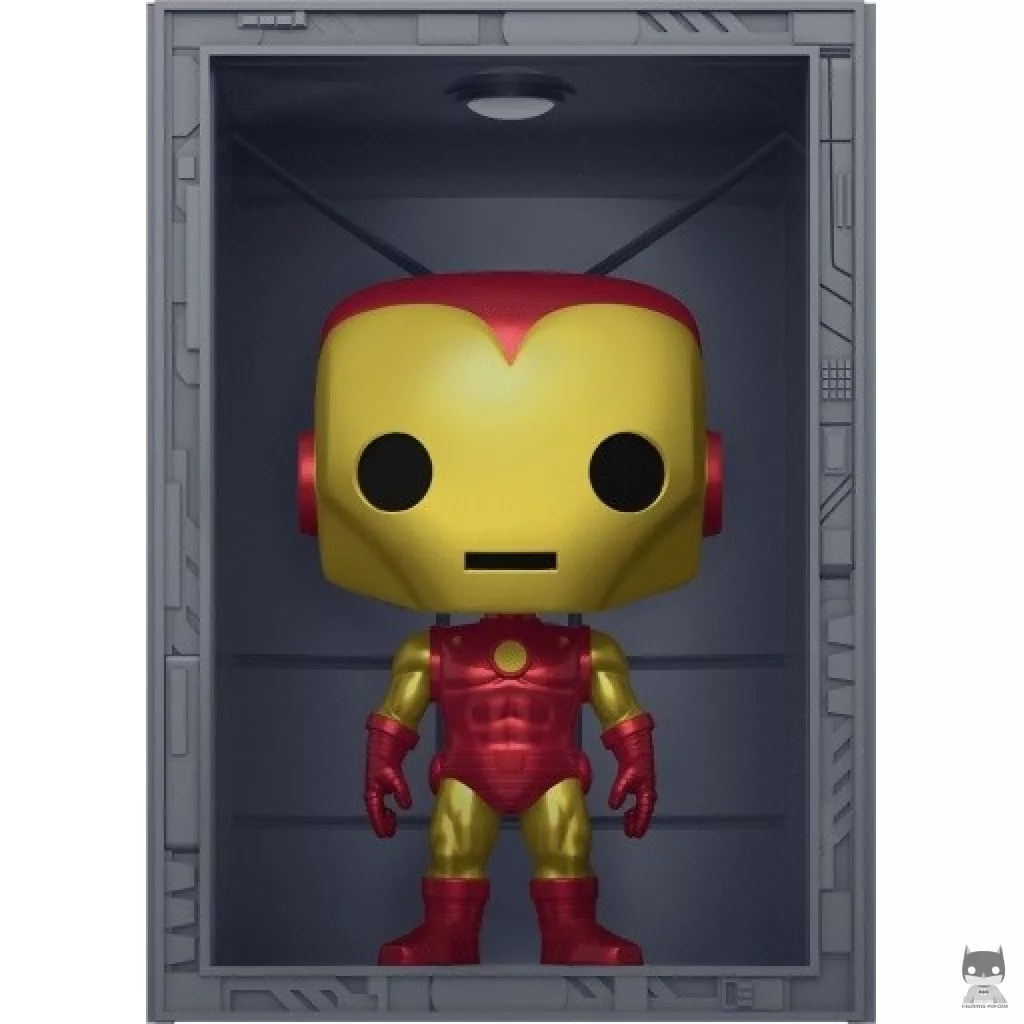 Figura Funko Pop! Sala de las Armaduras: Iron Man Modelo 4 (Metalizado) (Marvel Comics)