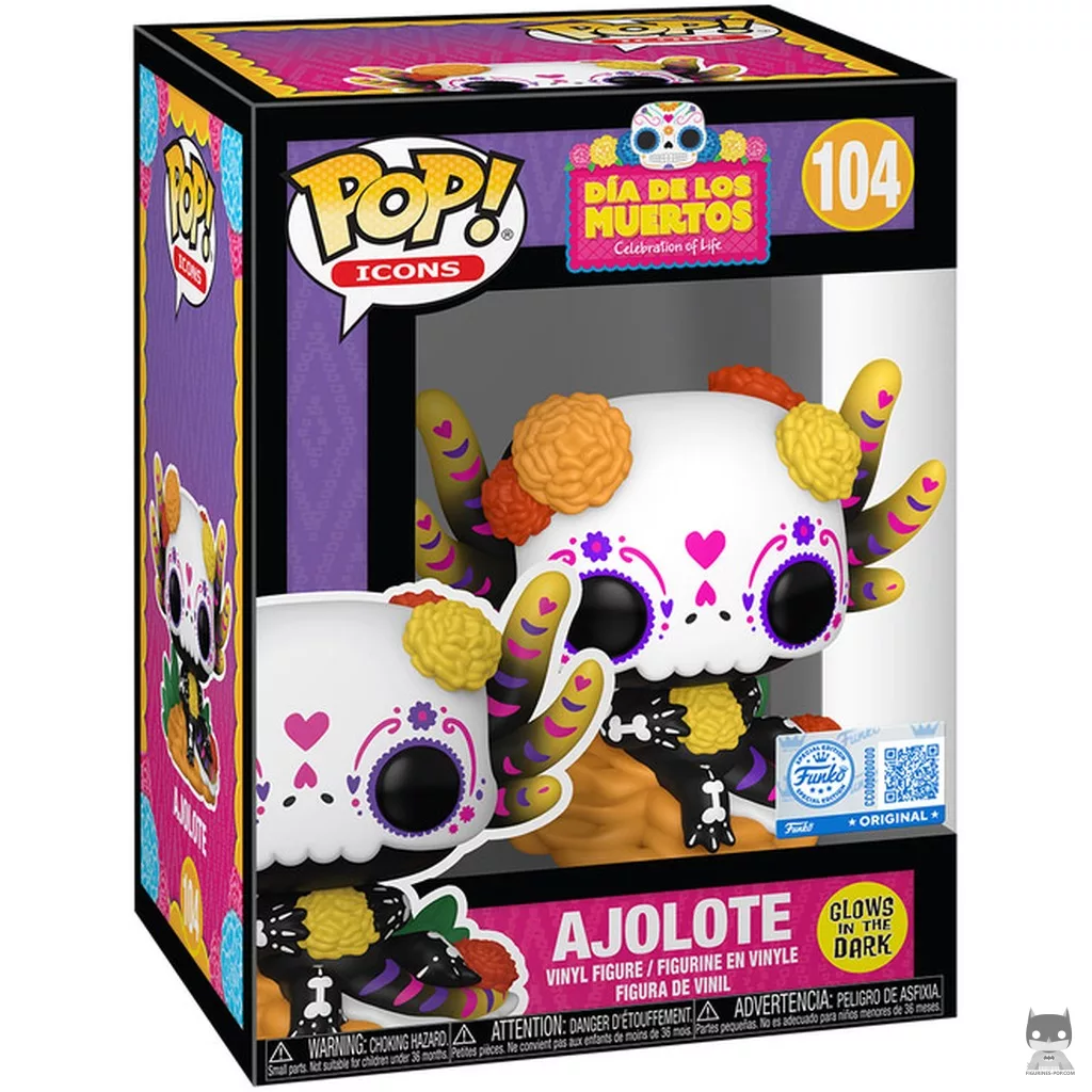 Figura Funko Pop! Ajolote (Brilla en la oscuridad) en su caja