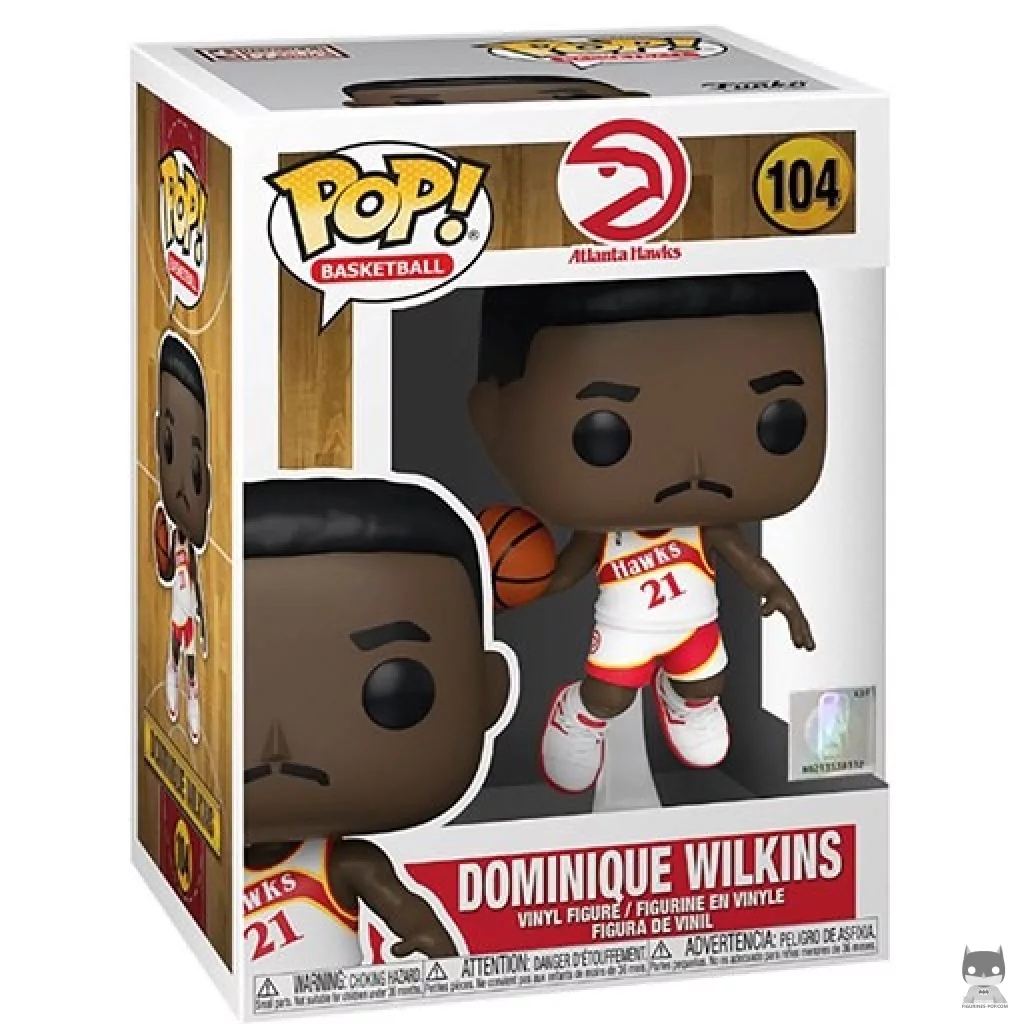 Figura Funko Pop! Dominique Wilkins en su caja