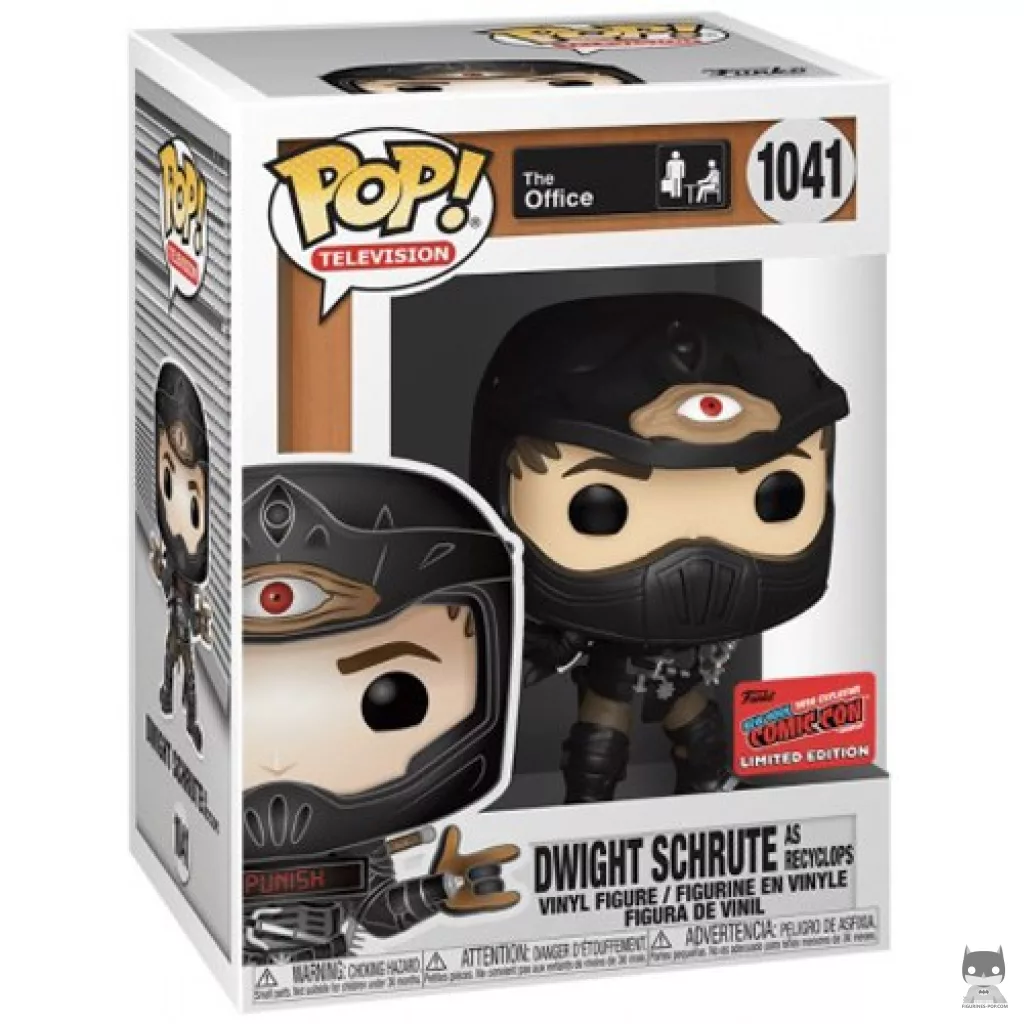 Figura Funko Pop! Dwight Schrute como Recyclops en su caja