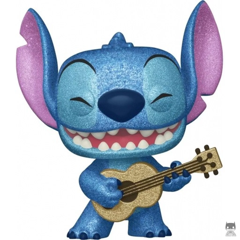 Figura Funko Pop! Stitch con ukelele (Purpurina de diamante) (Lilo y Stitch)