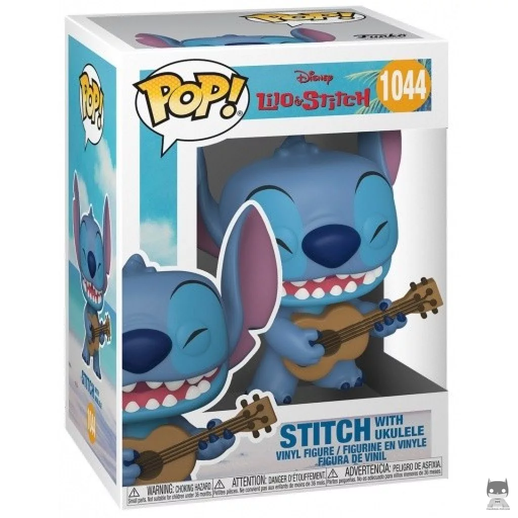 Figura Funko Pop! Stitch con ukelele en su caja