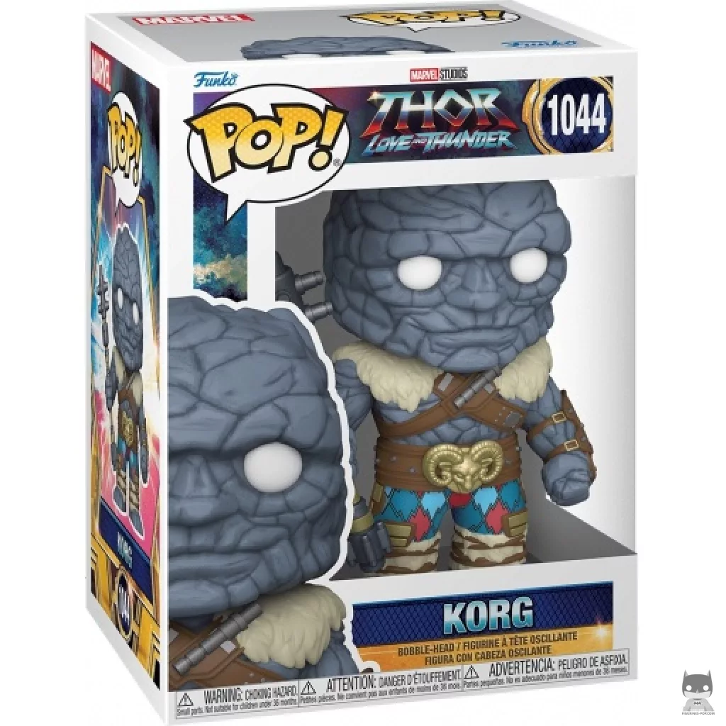 Figura Funko Pop! Korg en su caja