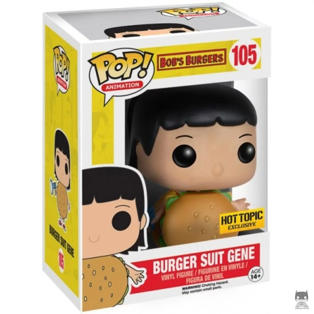 Figura Funko Pop! Gene Belcher con disfraz de hamburguesa en su caja