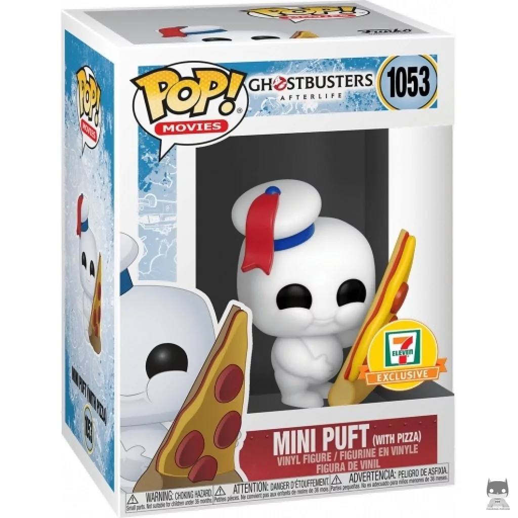 Figura Funko Pop! Mini Puft con pizza en su caja