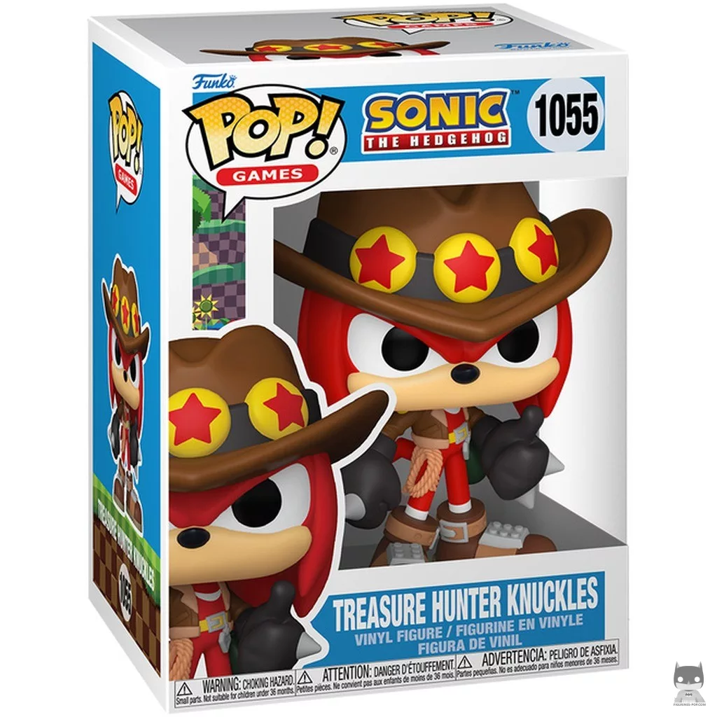 Figura Funko Pop! Knuckles (Cazador de tesoros) en su caja