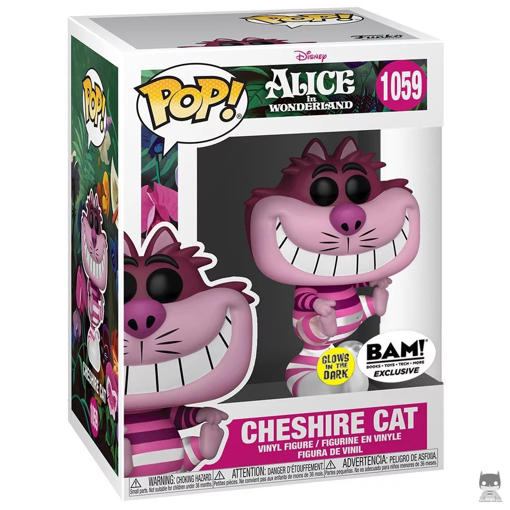 Figura Funko Pop! Gato de Cheshire (Brilla en la oscuridad) en su caja