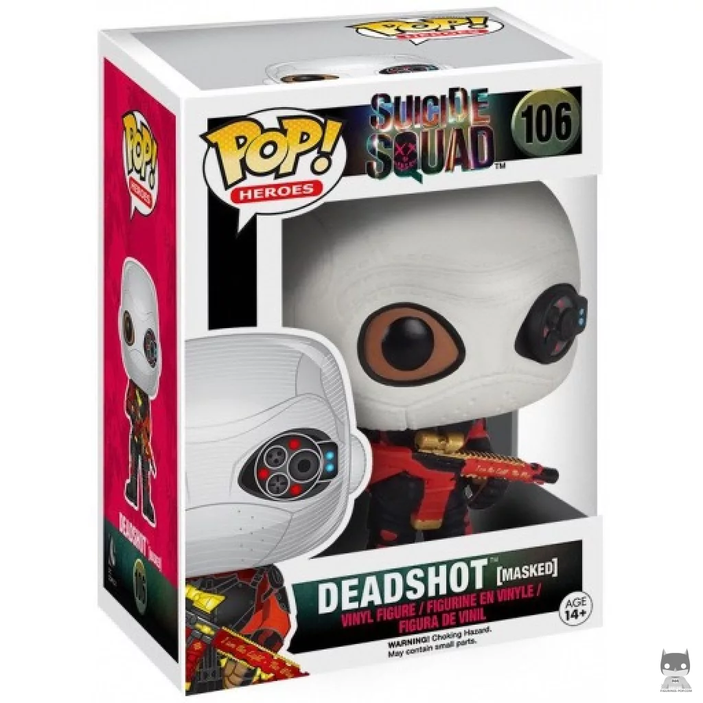 Figura Funko Pop! Deadshot con máscara en su caja