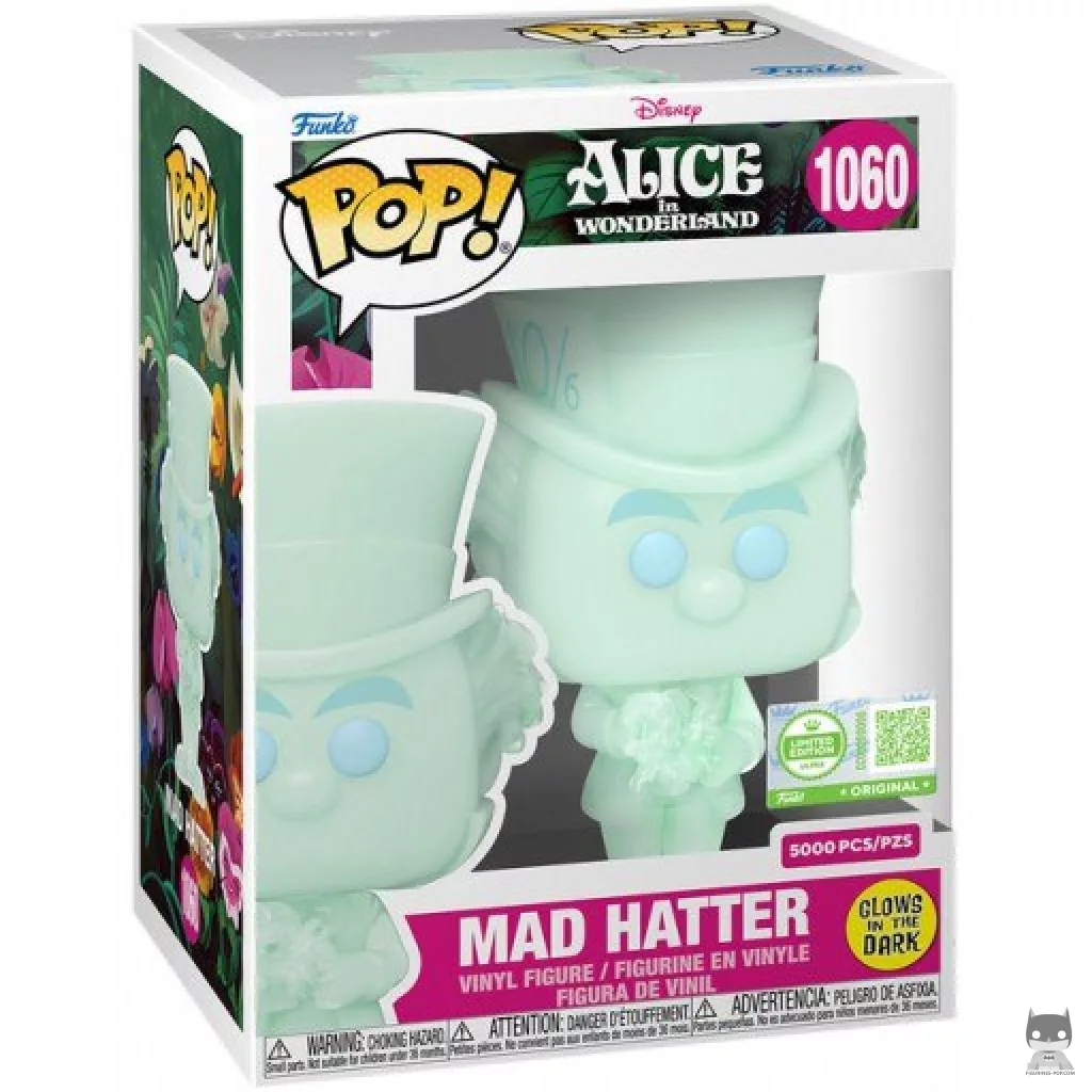 Figura Funko Pop! Sombrerero Loco (Brilla en la oscuridad) en su caja