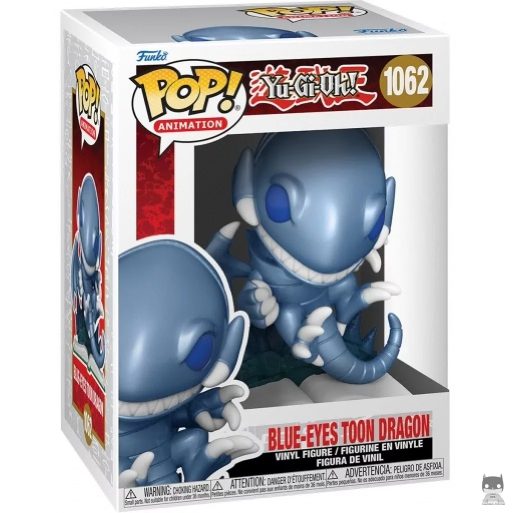 Figura Funko Pop! Dragón Toon de Ojos Azules (Metalizado) en su caja