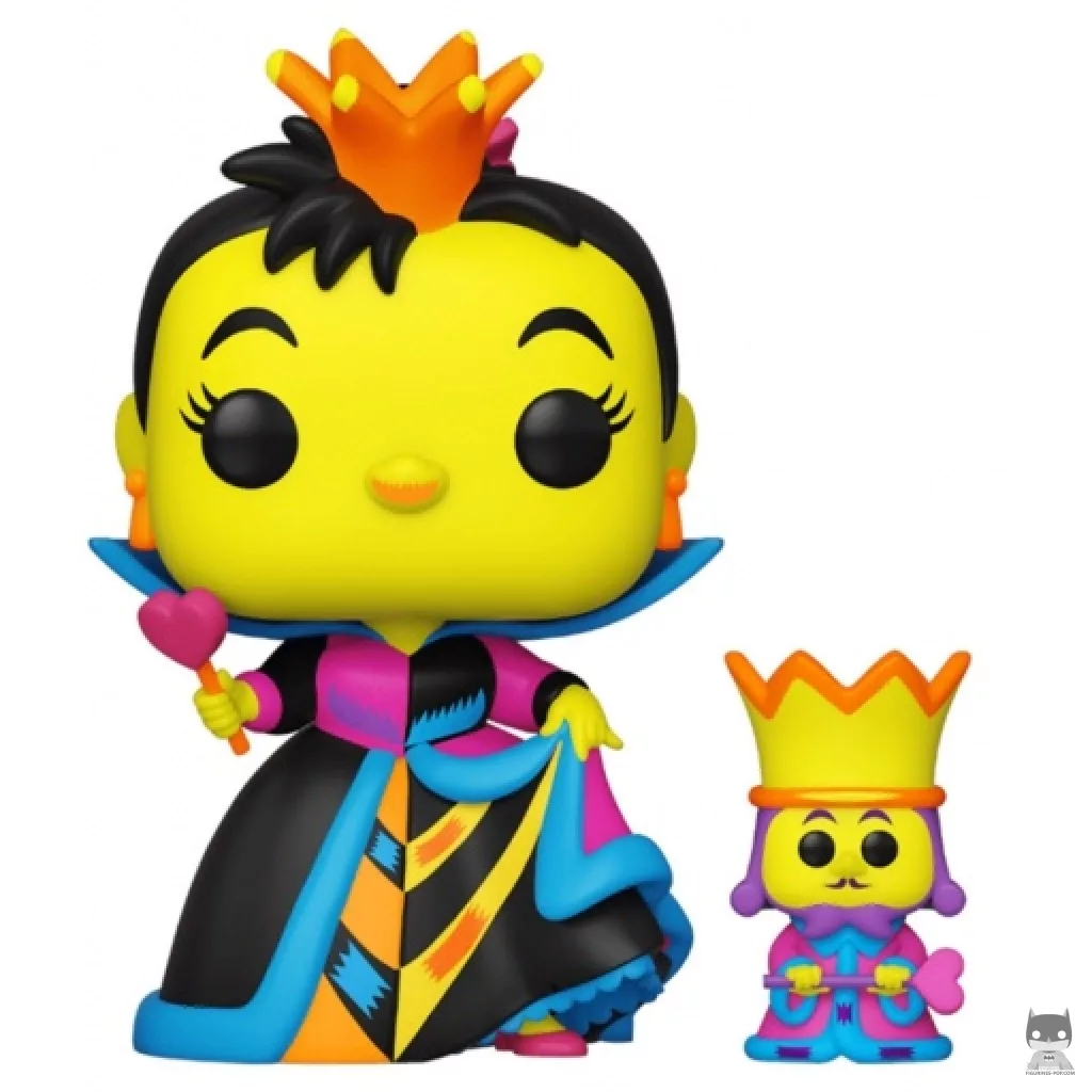 Figura Funko Pop! Reina de Corazones con King (Luz negra) (Alicia en el país de las maravillas)