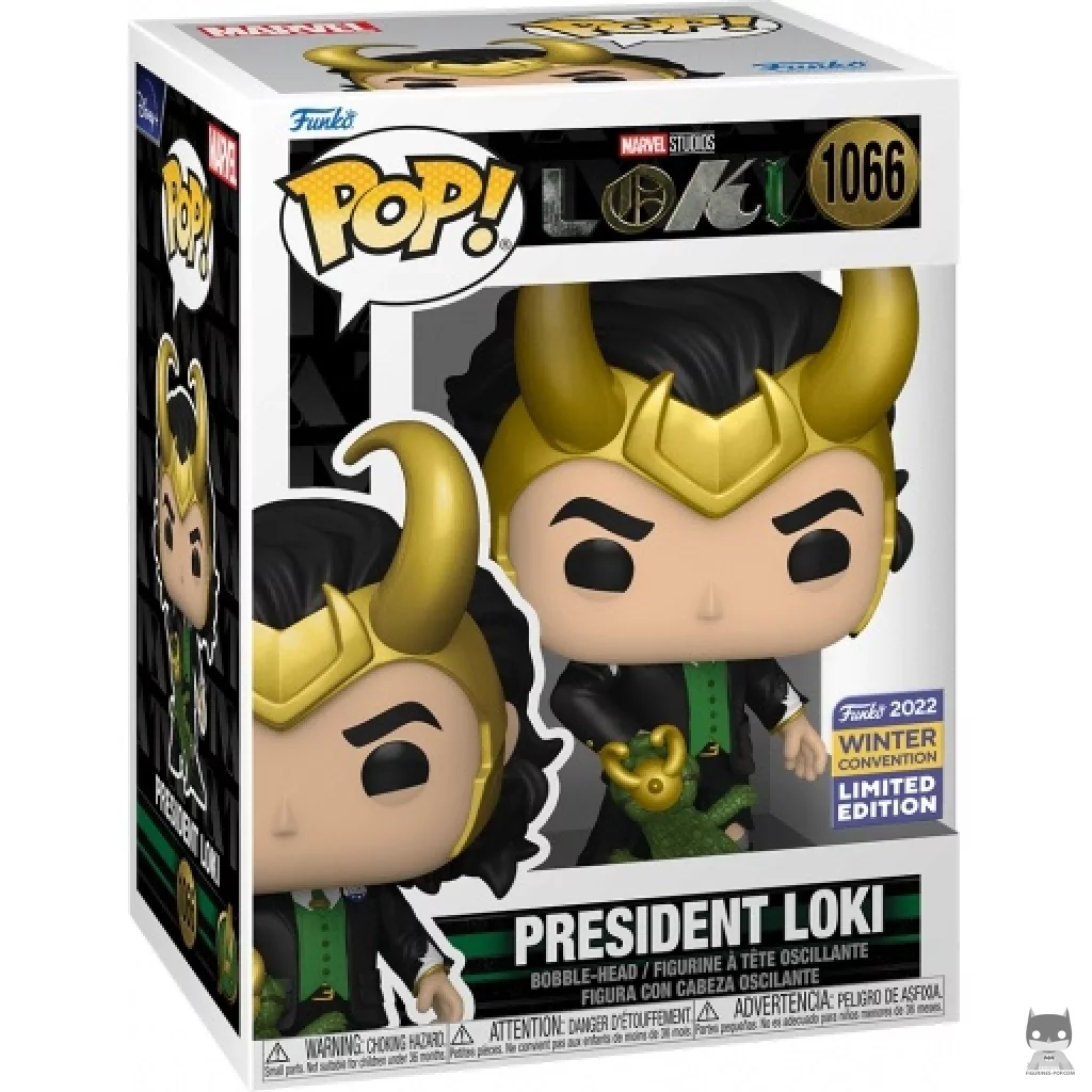Figura Funko Pop! Presidente Loki mordido en su caja