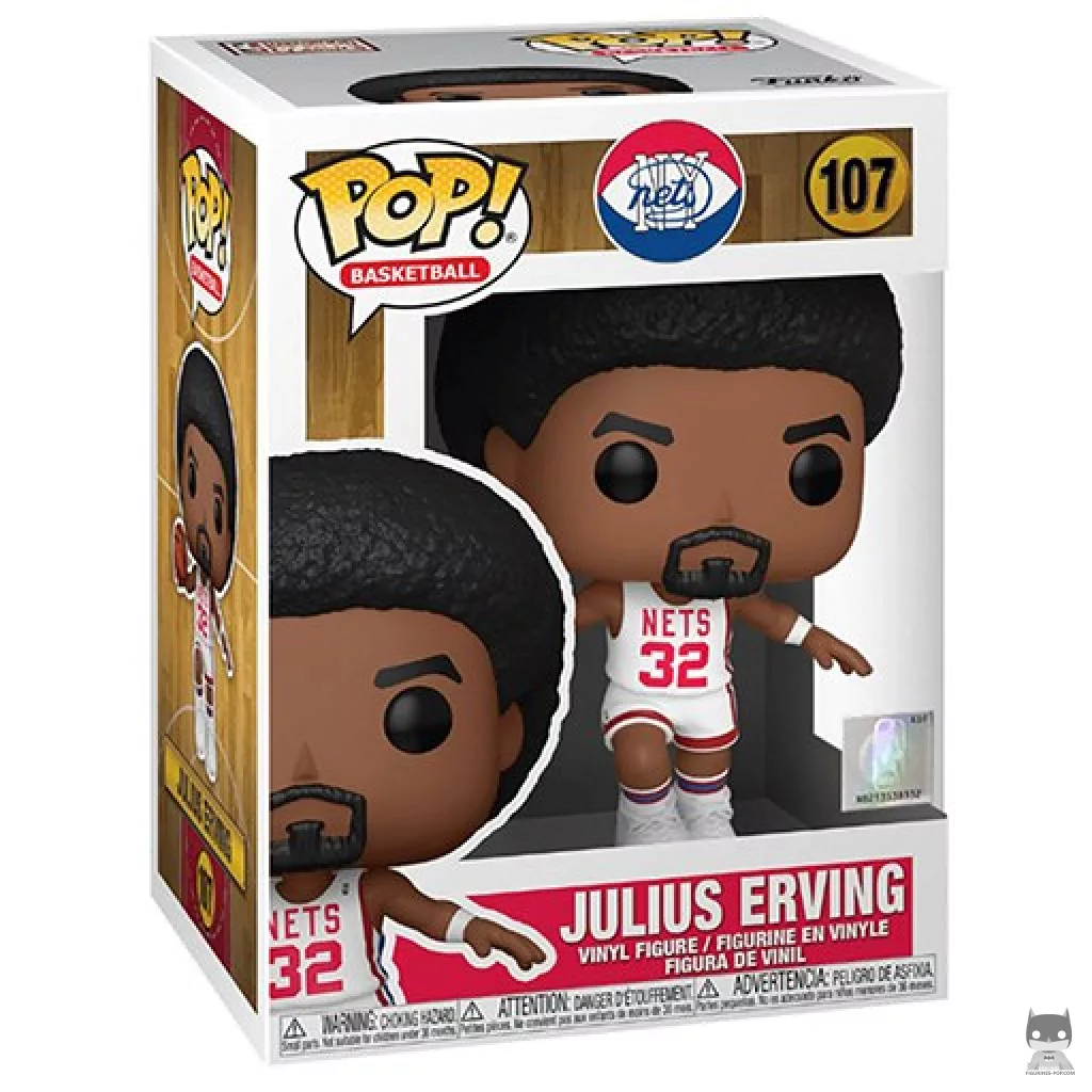 Figura Funko Pop! Julius Erving en su caja