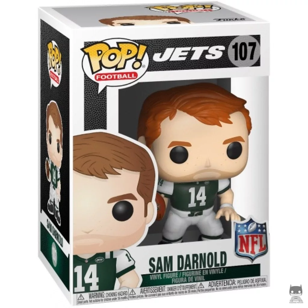 Figura Funko Pop! Sam Darnold en su caja
