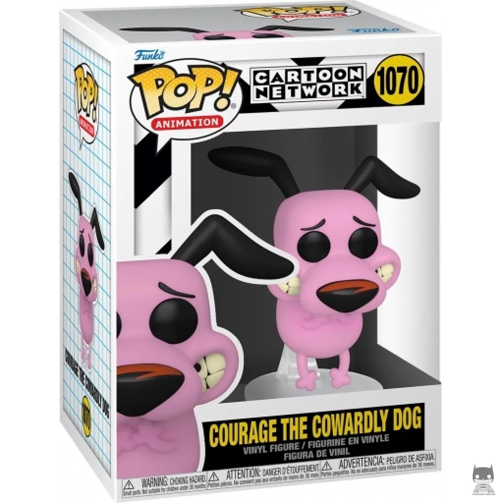 Figura Funko Pop! Coraje, el perro cobarde en su caja