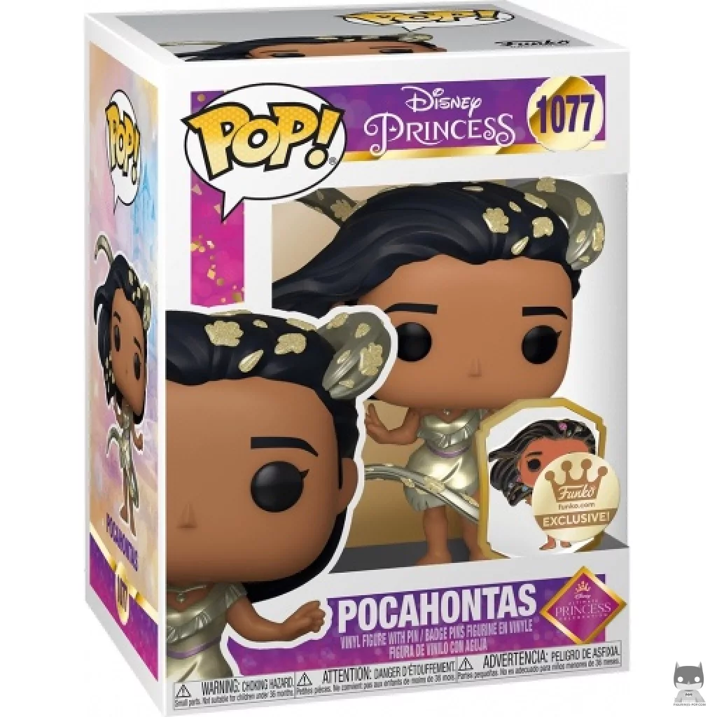 Figura Funko Pop! Pocahontas (Dorado) en su caja