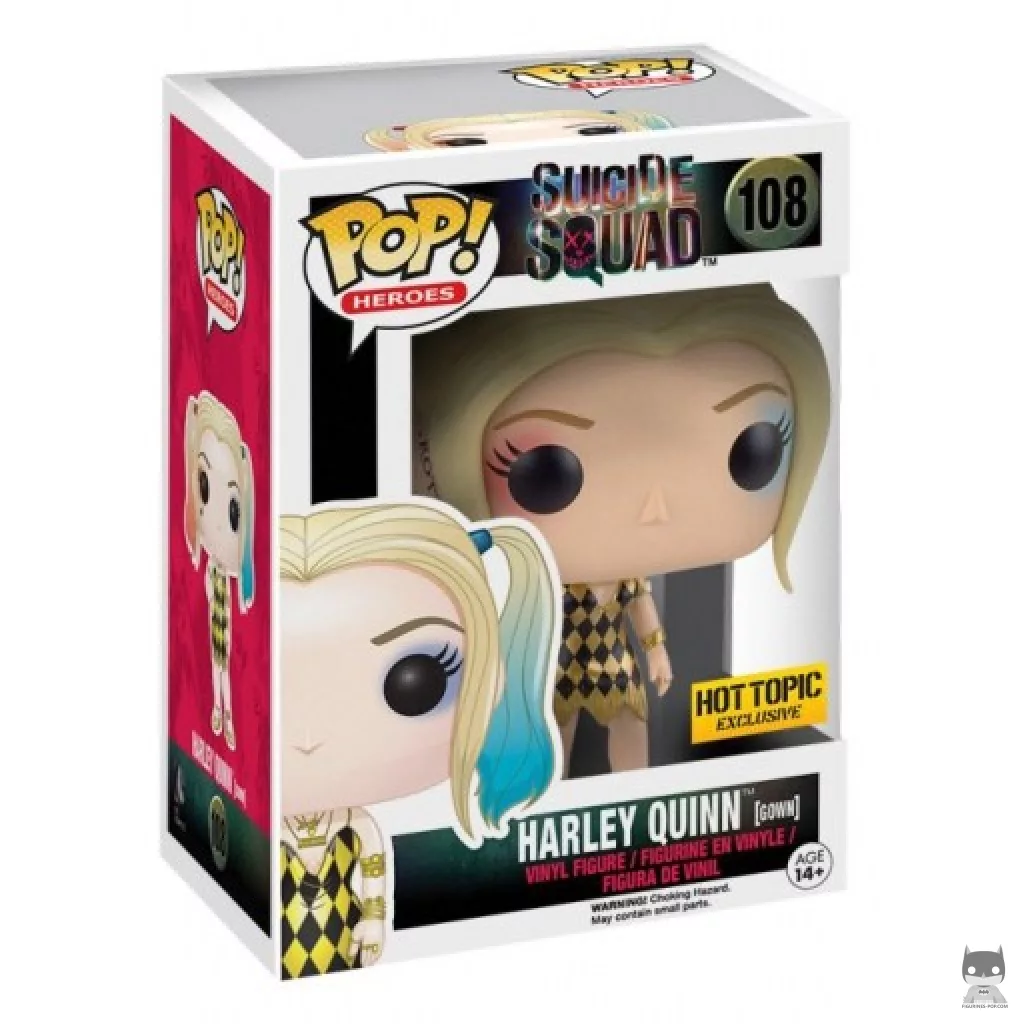 Figura Funko Pop! Harley Quinn con vestido de gala en su caja
