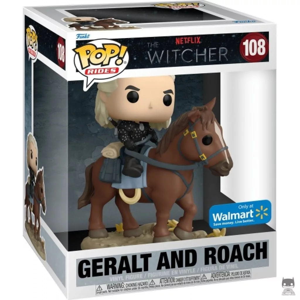 Figura Funko Pop! Geralt & Sardinilla en su caja