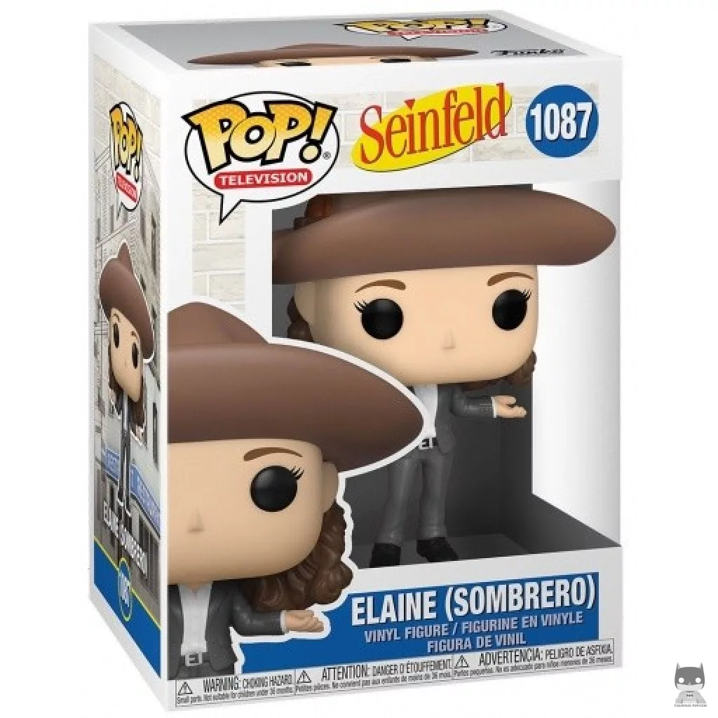 Figura Funko Pop! Elaine con sombrero mexicano en su caja