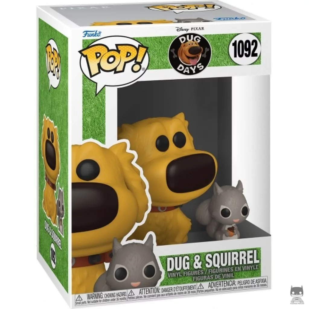 Figura Funko Pop! Dug & ardilla en su caja