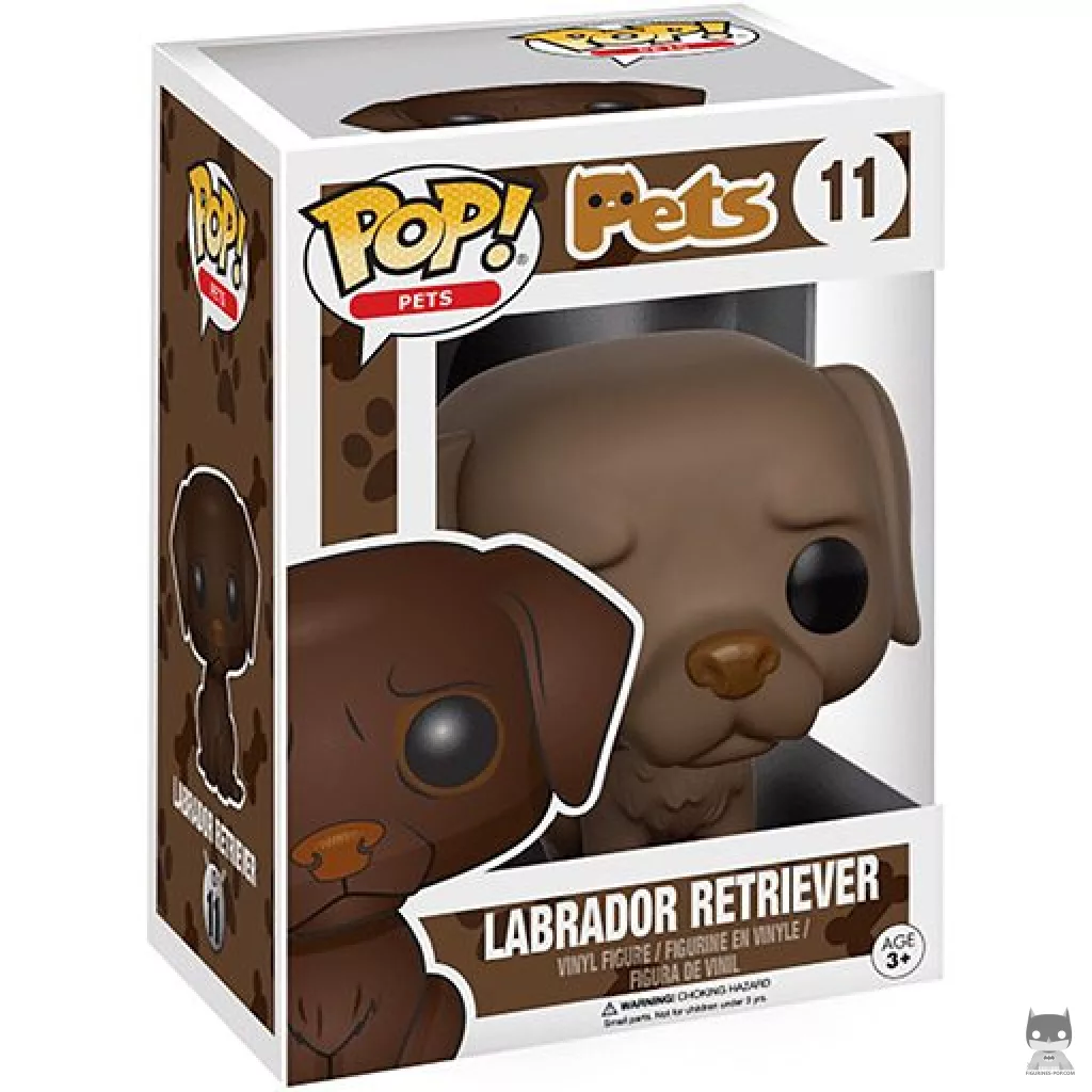 Figura Funko Pop! Labrador retriever (Marrón) en su caja